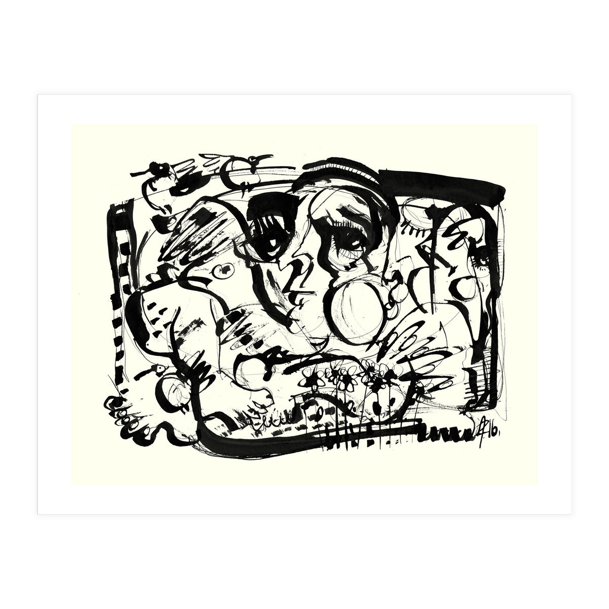 Birds and Flowers (Print Only)