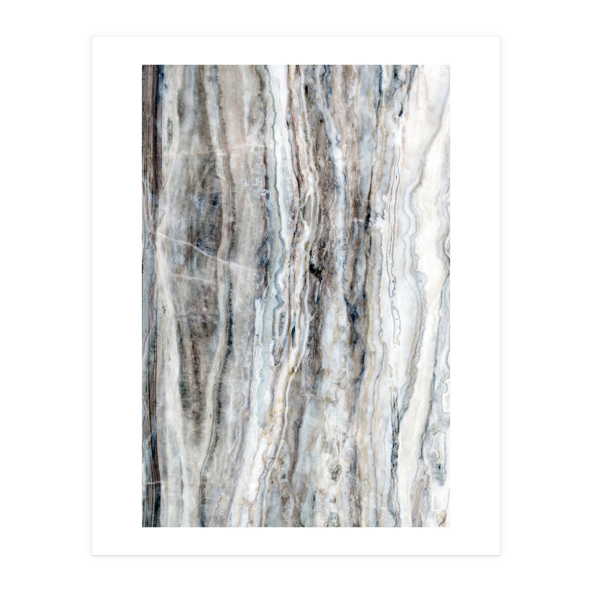 Marble Landscape I Blue and White (Print Only)