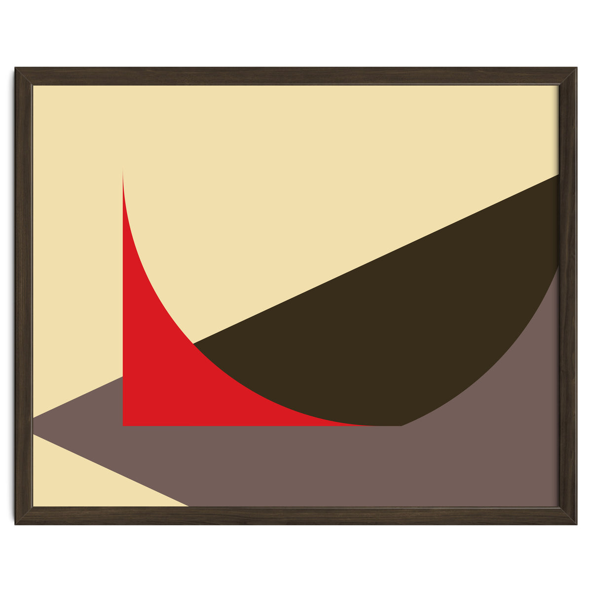 Geometric Shapes No. 6 - brown, beige & red