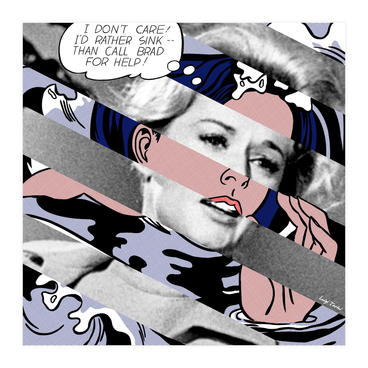 Lichtenstein's Drowning Girl & Tippi Hedren In Birds Big (Print Only)