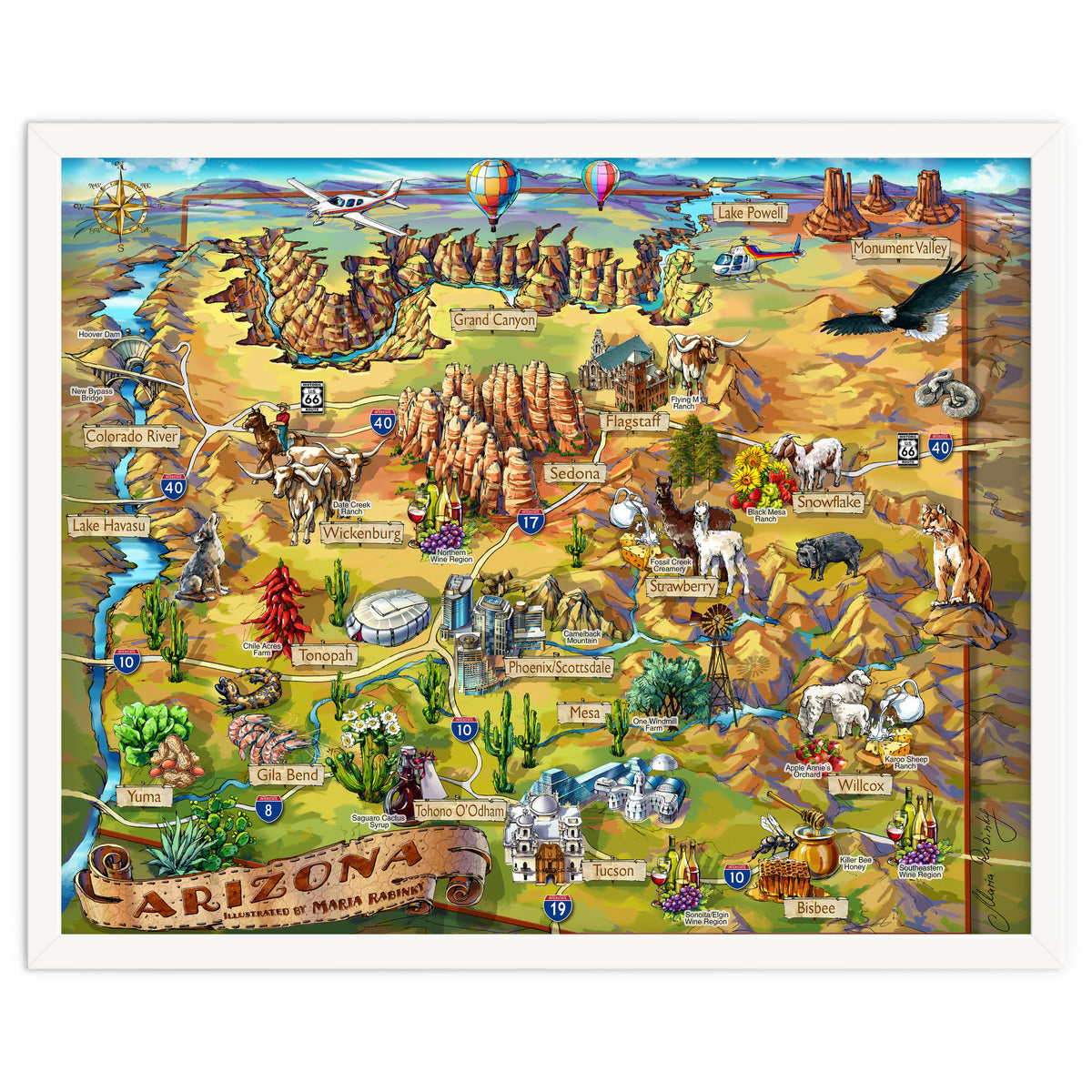 Arizona Illustrated Map