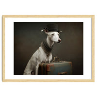 Whippet with His Suitcase
