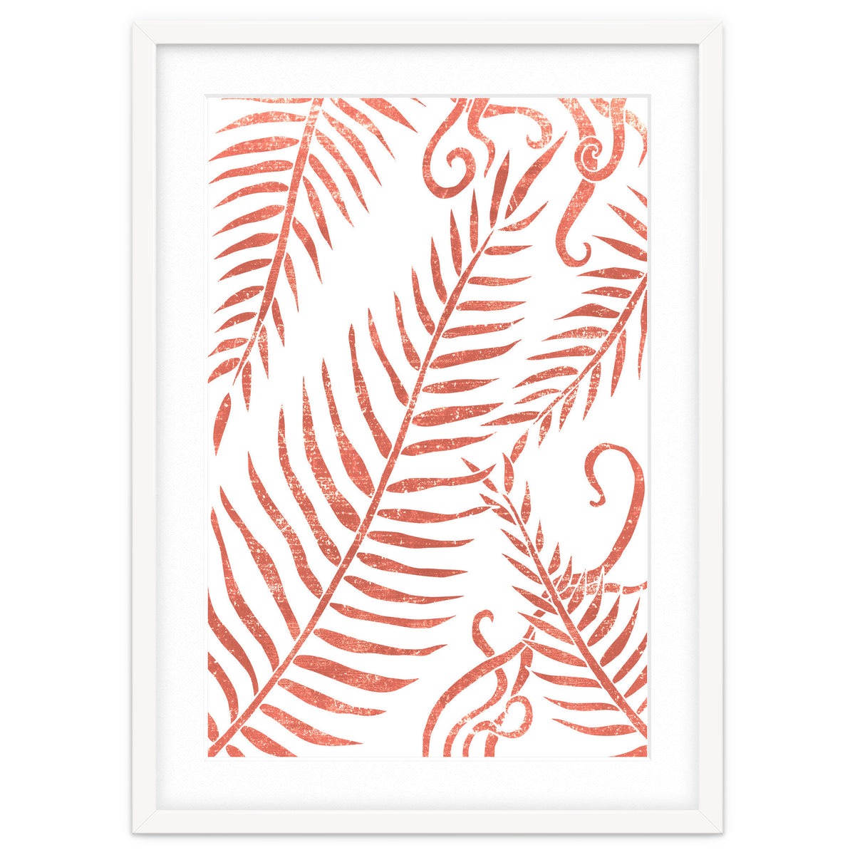 Abstract Terracotta Leaves 2 - Burnt Orange