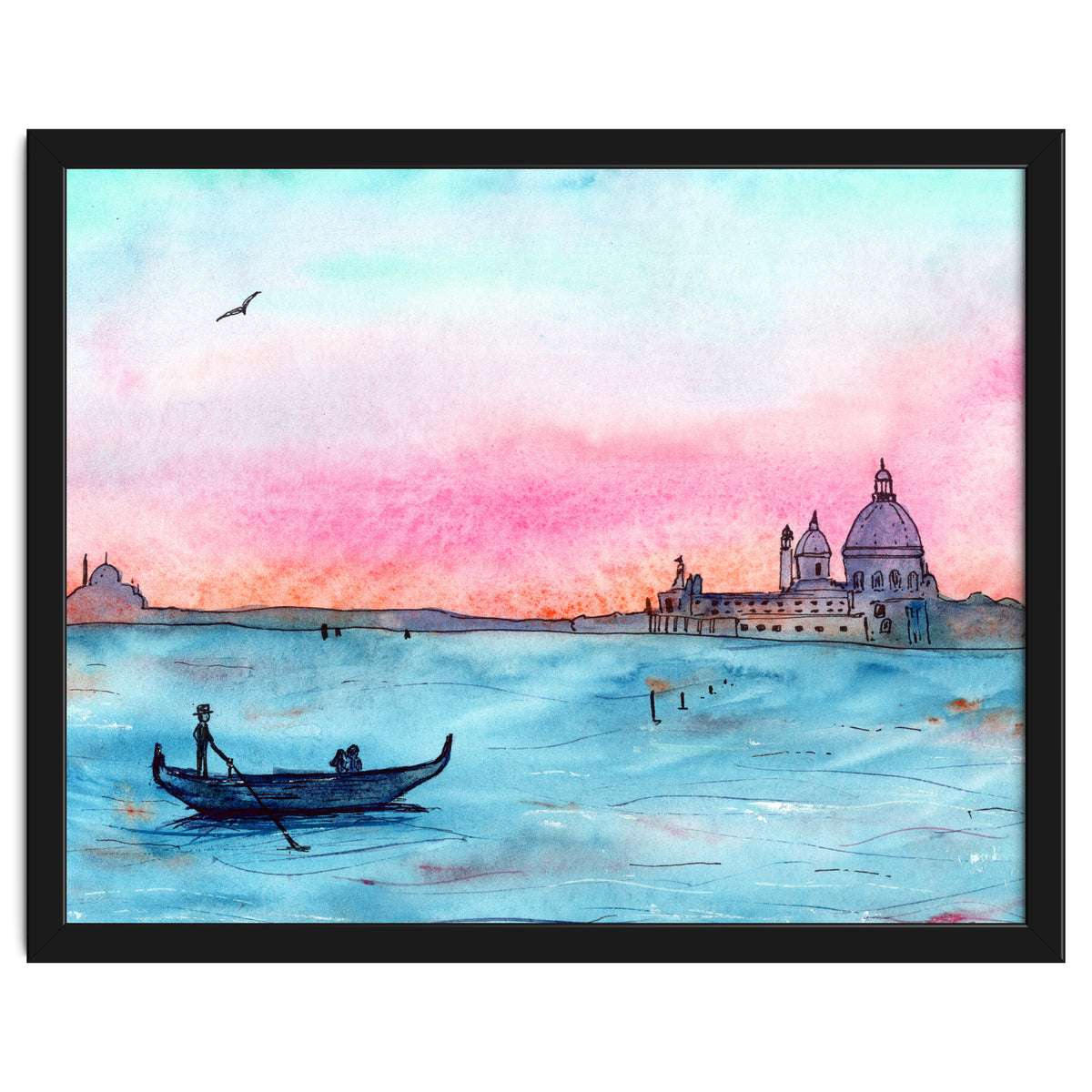 Sunset in Venice || watercolor