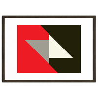 Geometric  Shapes No. 63 - triangles, red, black, grey