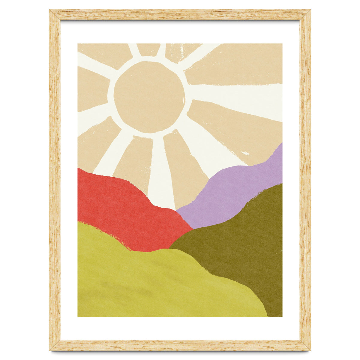 Sunshine & Hills \\ Retro Landscape