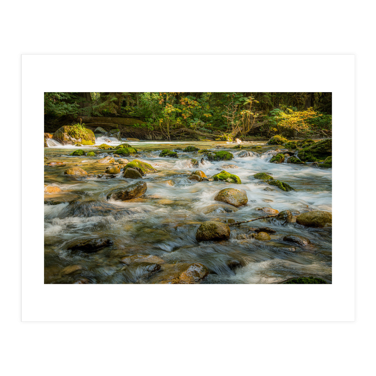 Water Flowing over Rocks (Print Only)