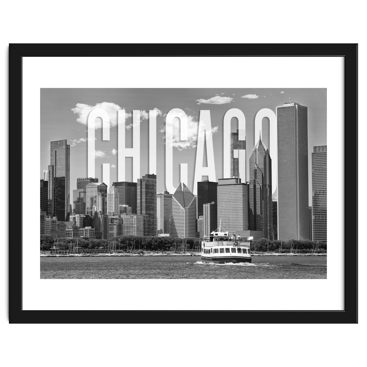 CHICAGO Skyline | Monochrome