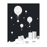 Balloons And The City (dark version) (Print Only)