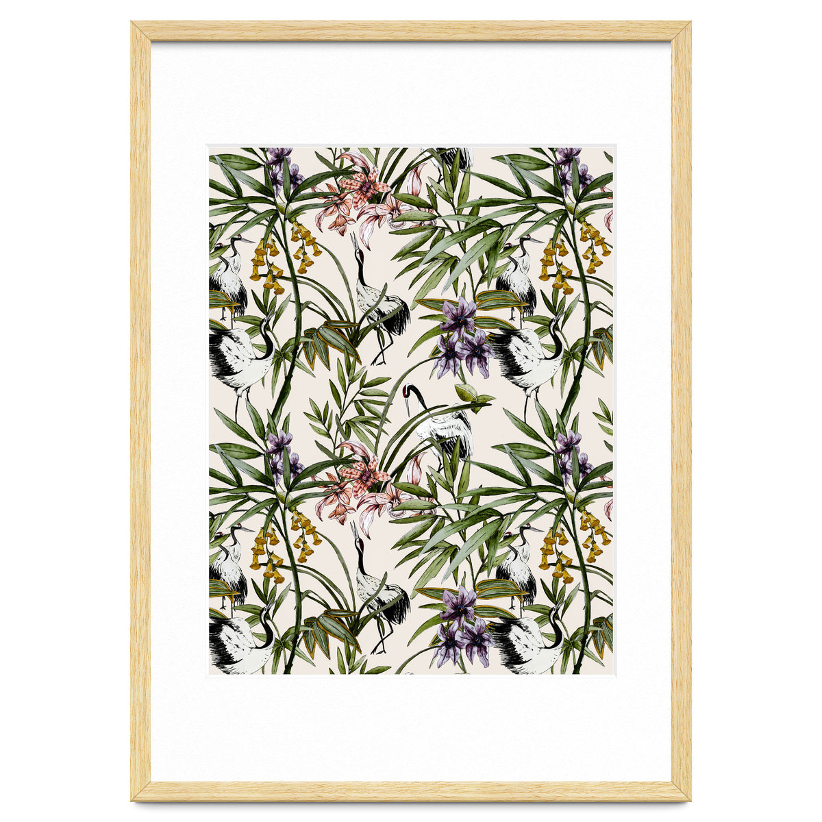 Asian crane pattern - 02