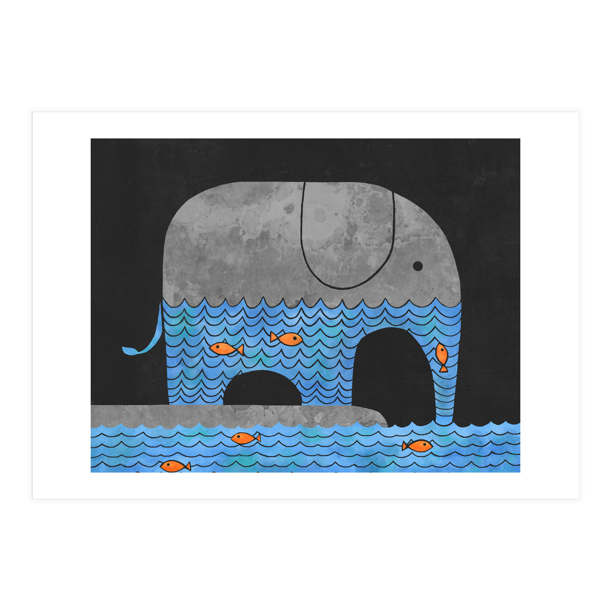 Thirsty Elephant (Print Only)