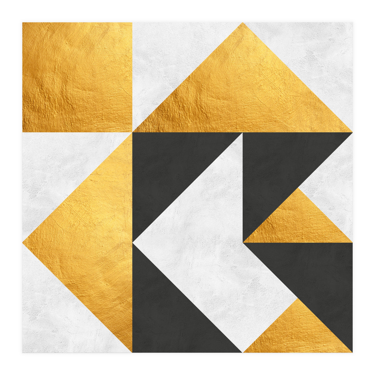 Gray and Gold Composition II (Print Only)