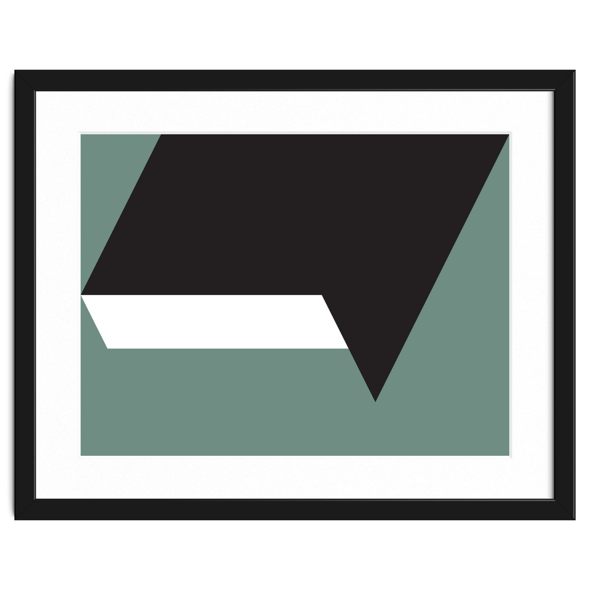 Geometric Shapes No. 85 - black, white & grey