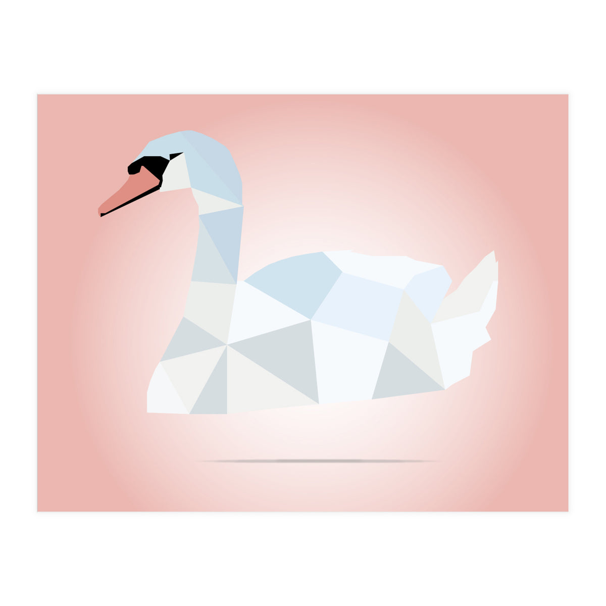 Swan Low Poly Art (Print Only)