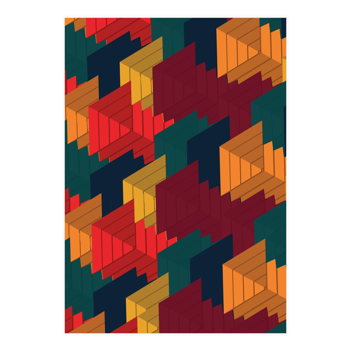 3D X Cube Autumn (Print Only)