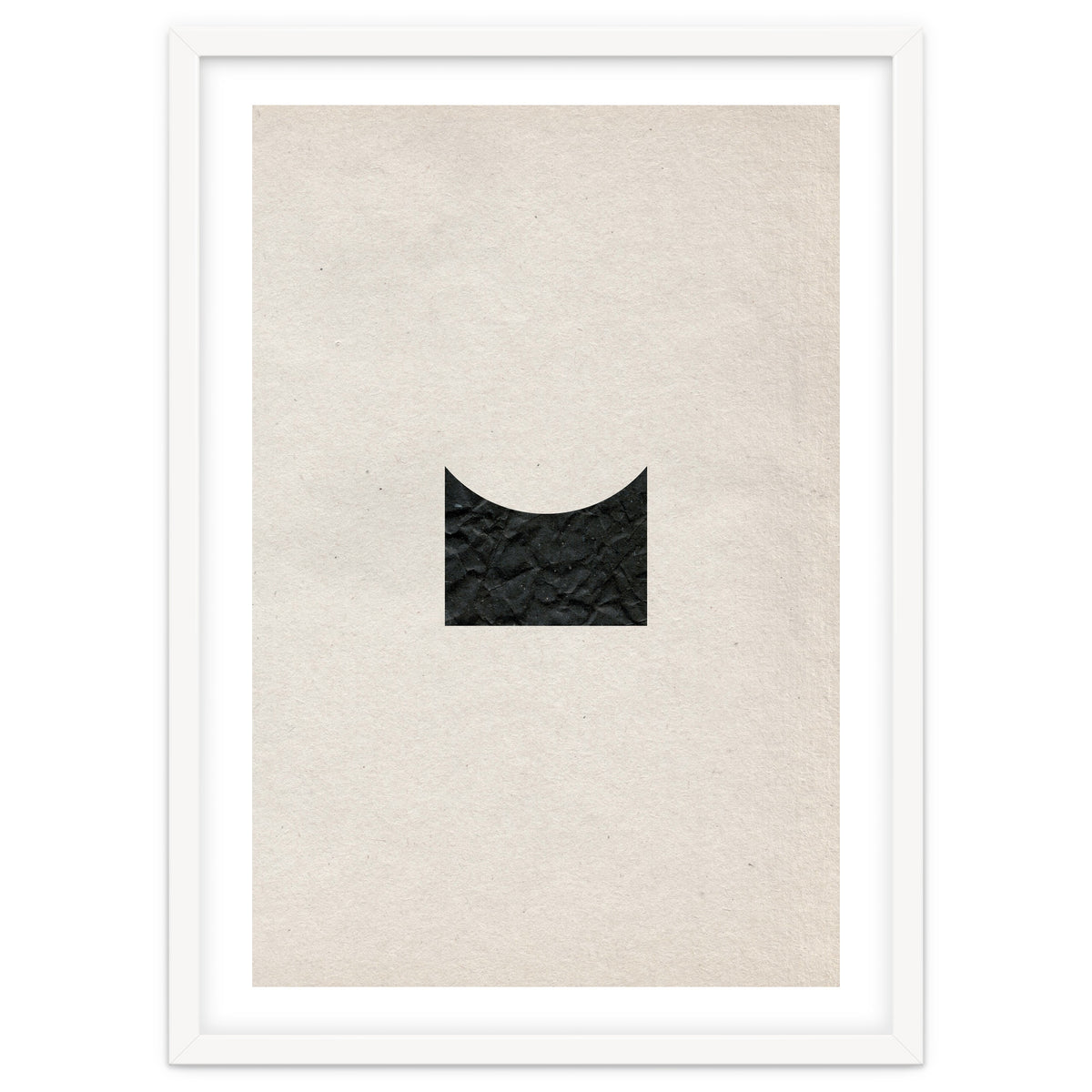 Cut black shape on grey