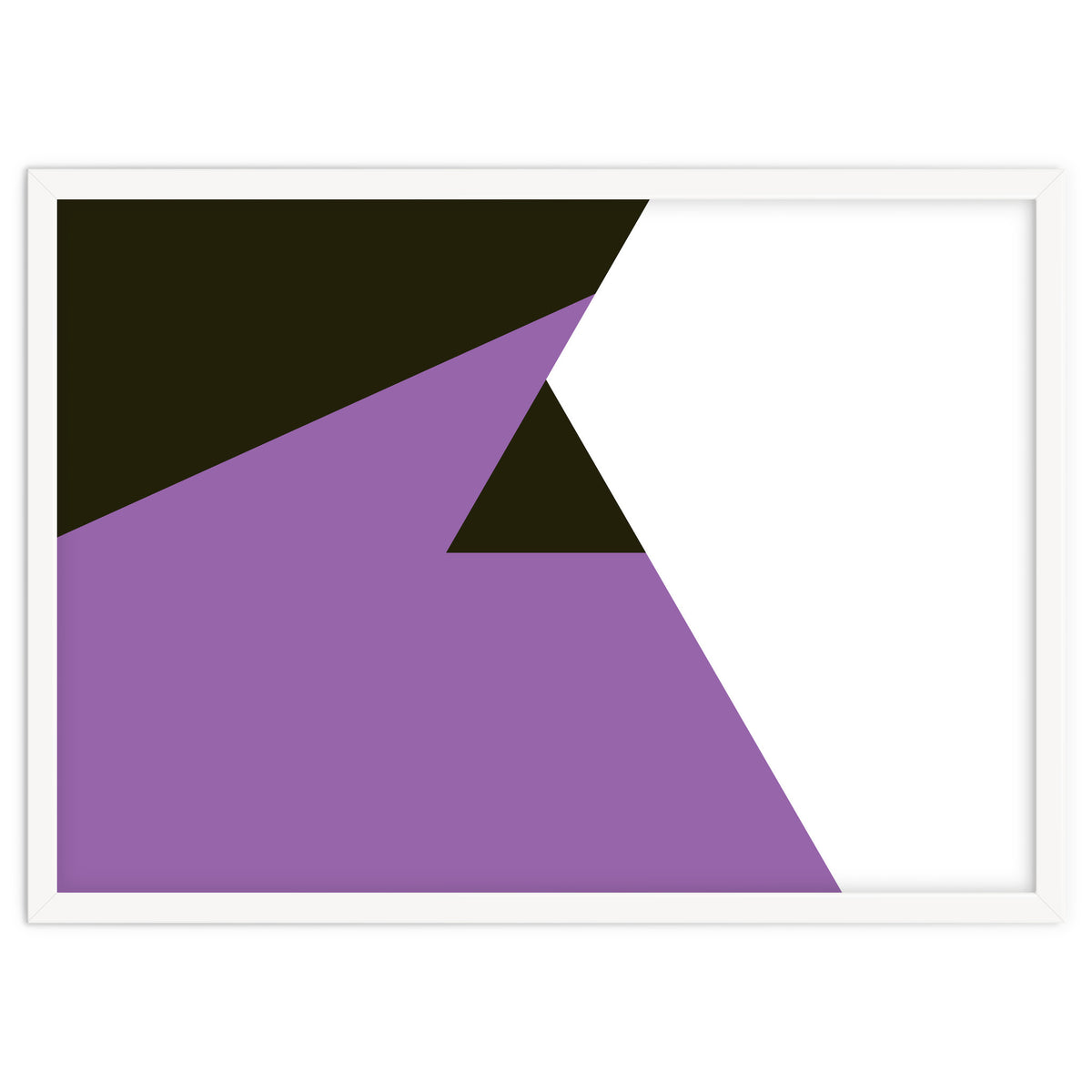 Geometric Shapes No. 80 - purple, black & white