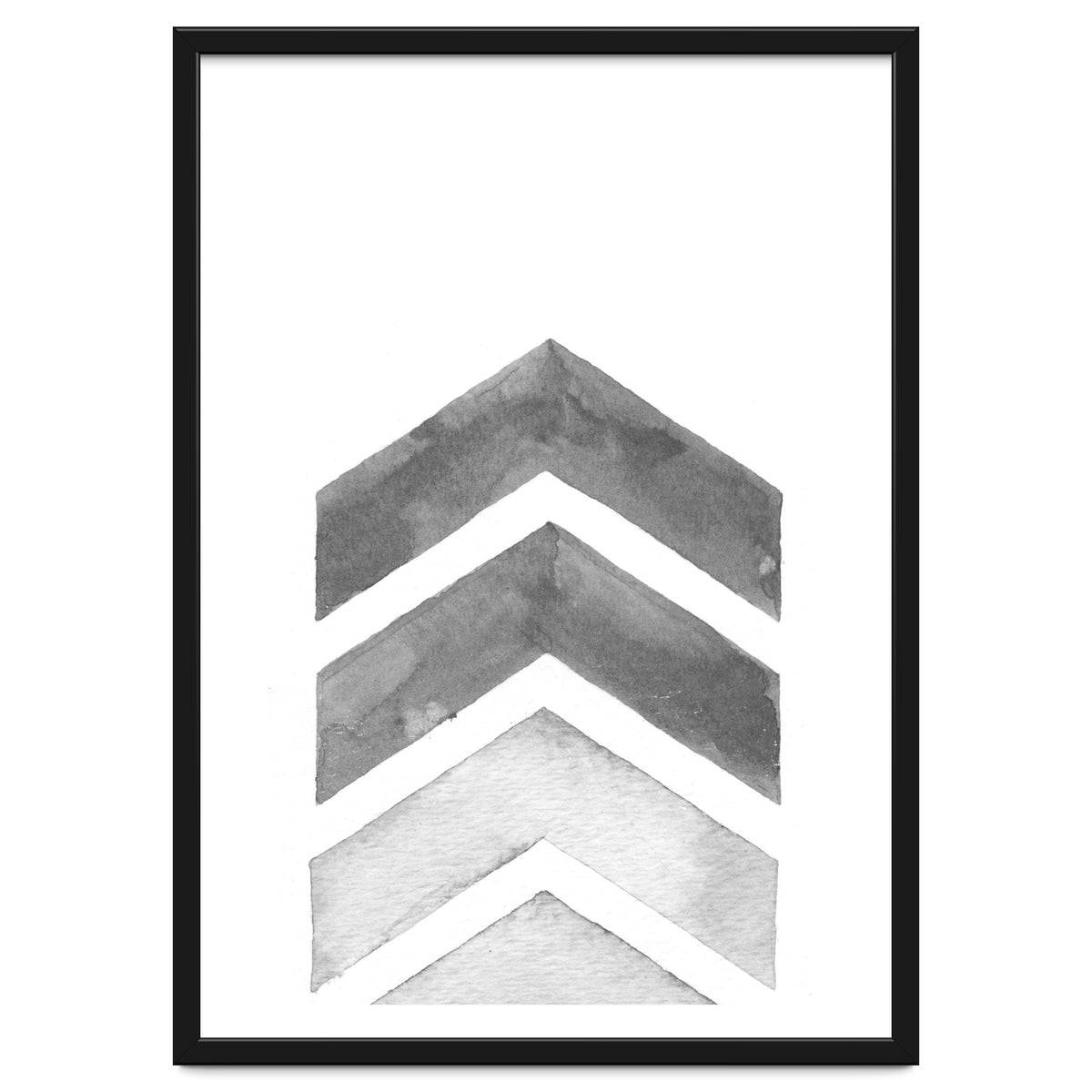 Grey Watercolor Chevron