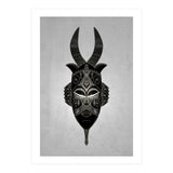 Horned Tribal Mask  (Print Only) thumbnail