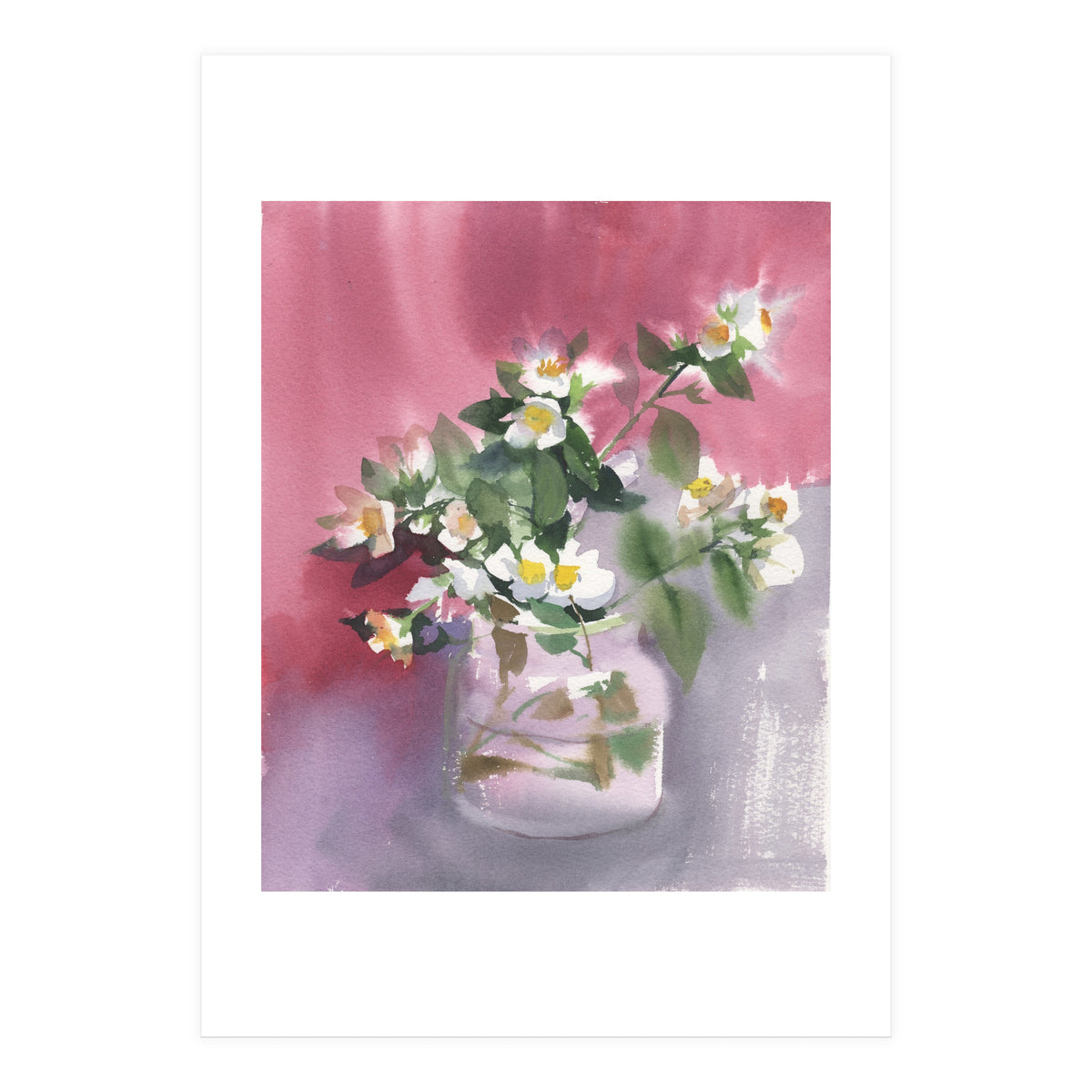 Flowers watercolor painting (Print Only)