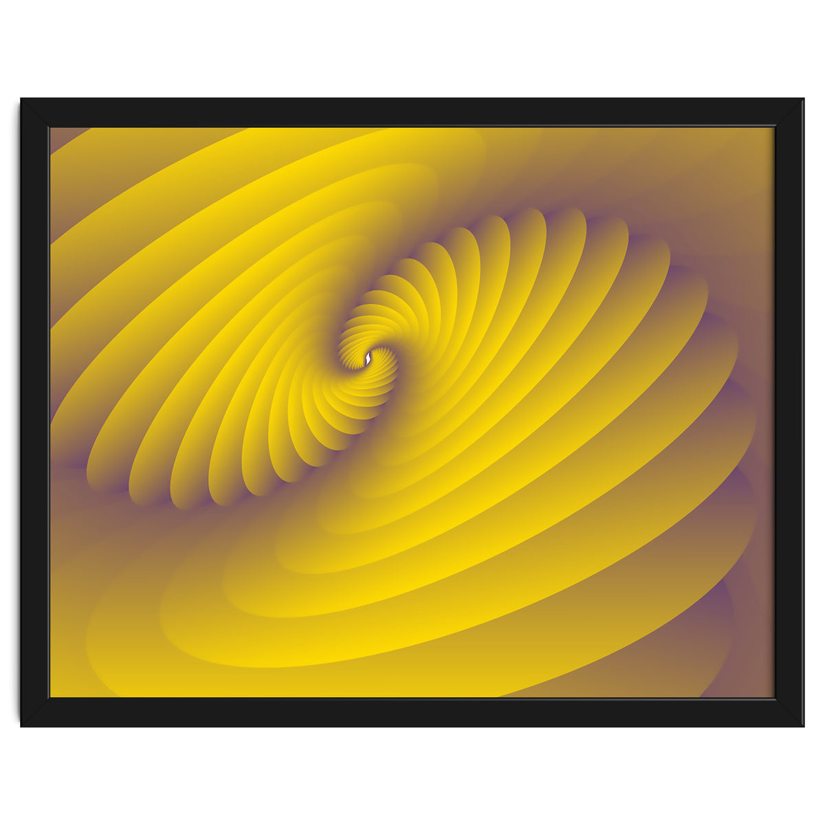 3d Abstract YELLOW Spiral Modern ART