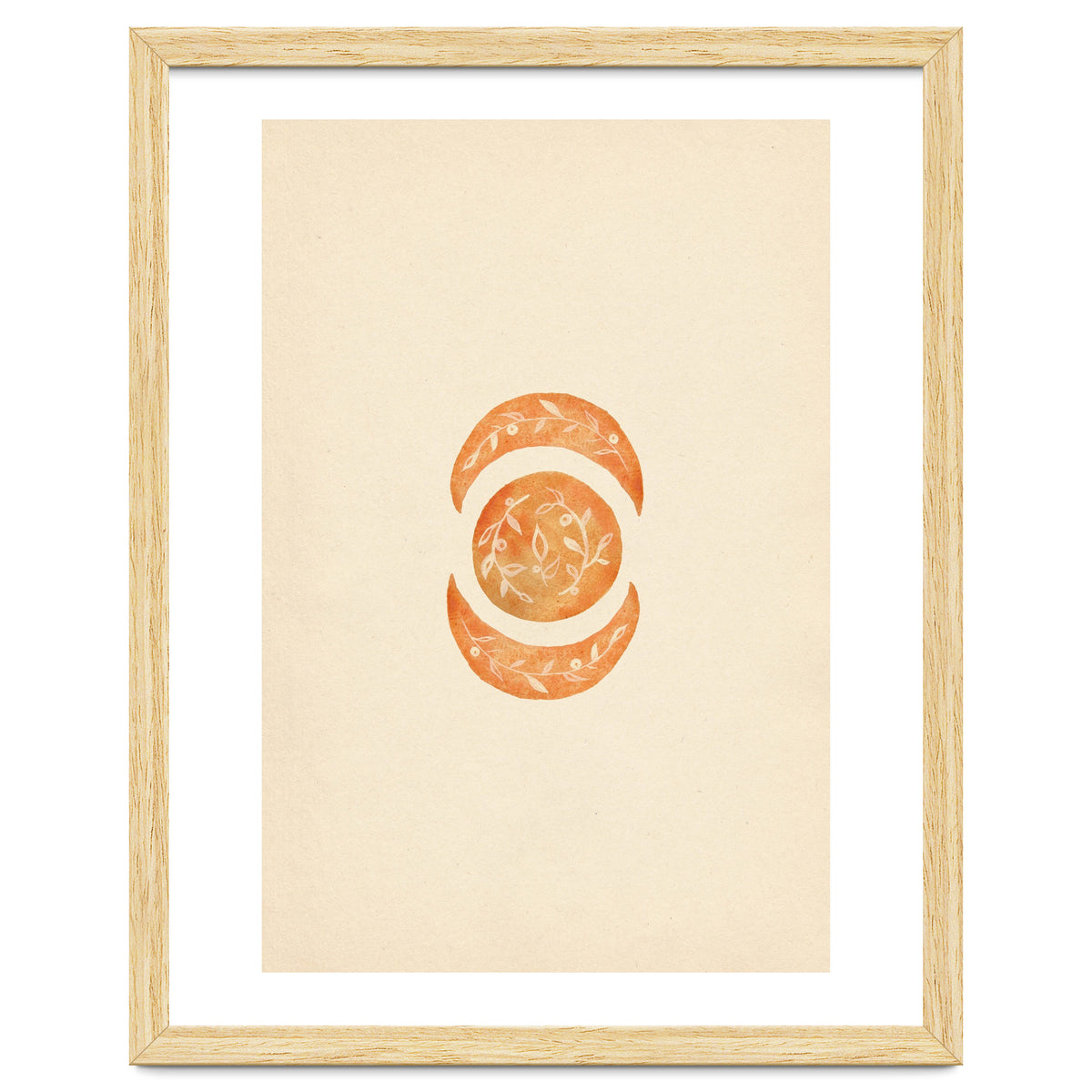 Botanical moon shapes