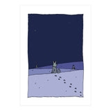 Dogs in Winter Night (Print Only) thumbnail