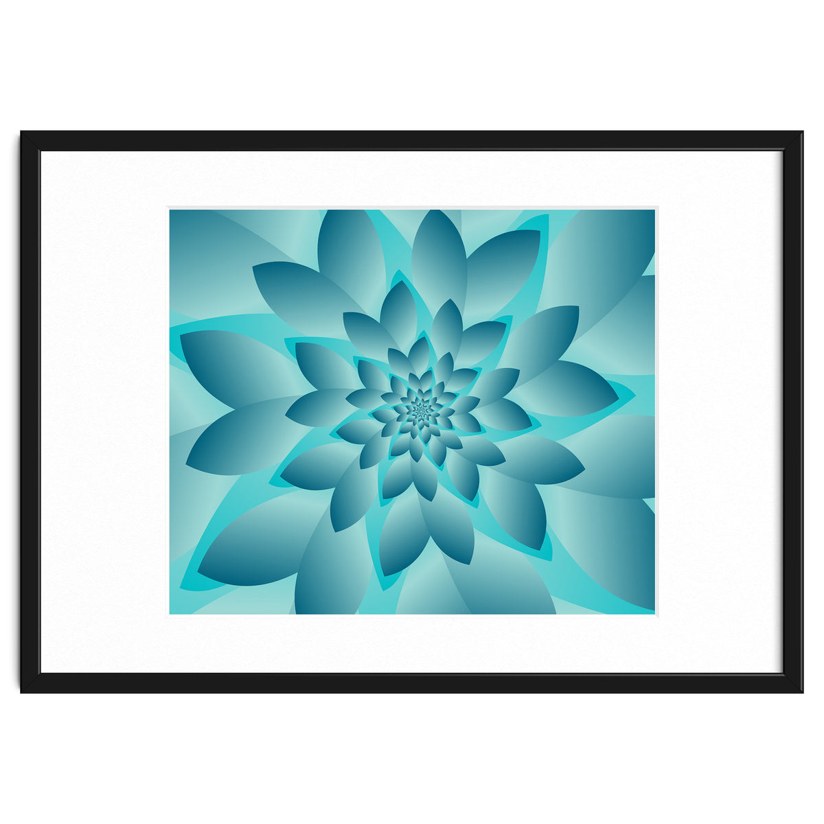 Abstract Modern Optical Illusion Floral Design Art