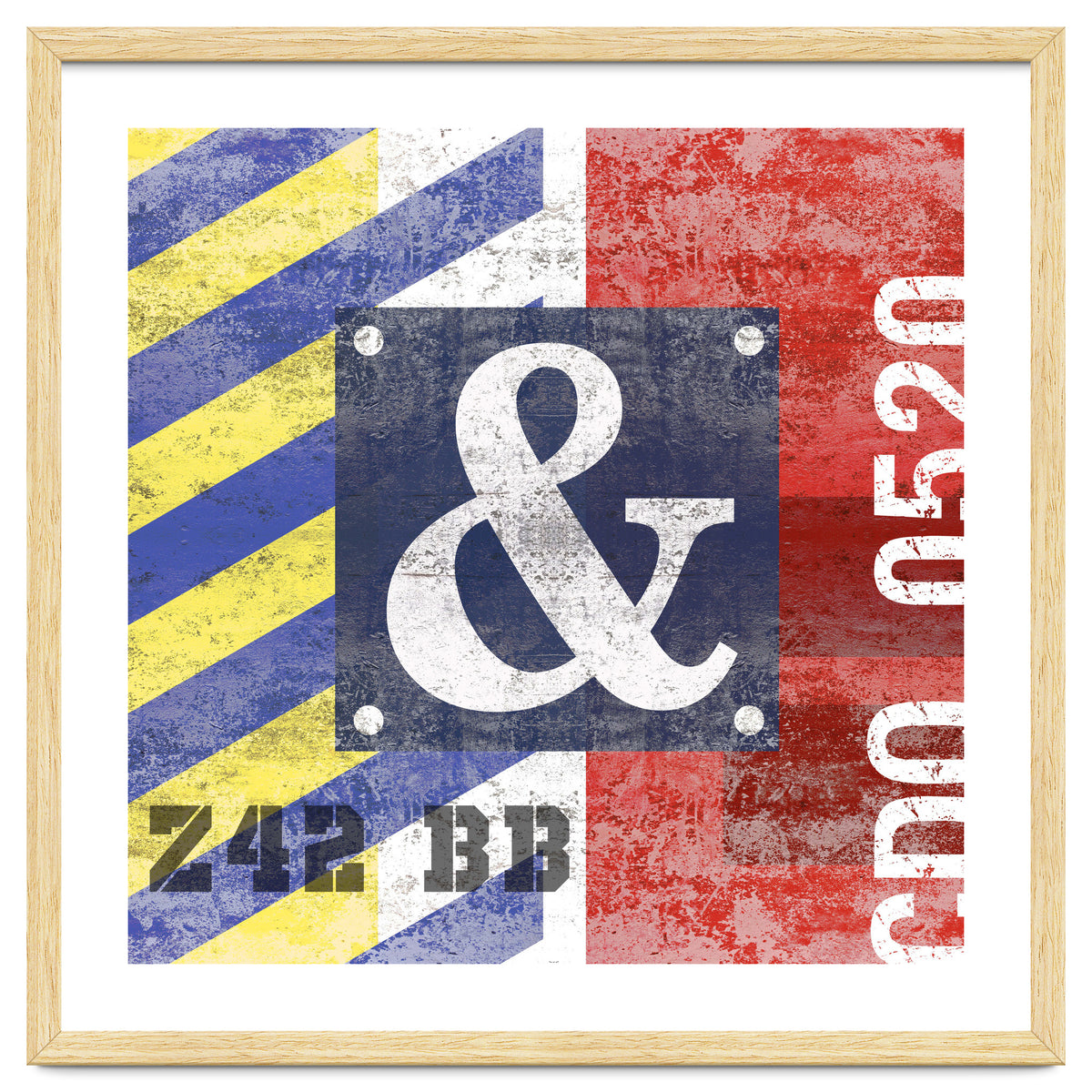 Blue Ampersand Industrial Abstract