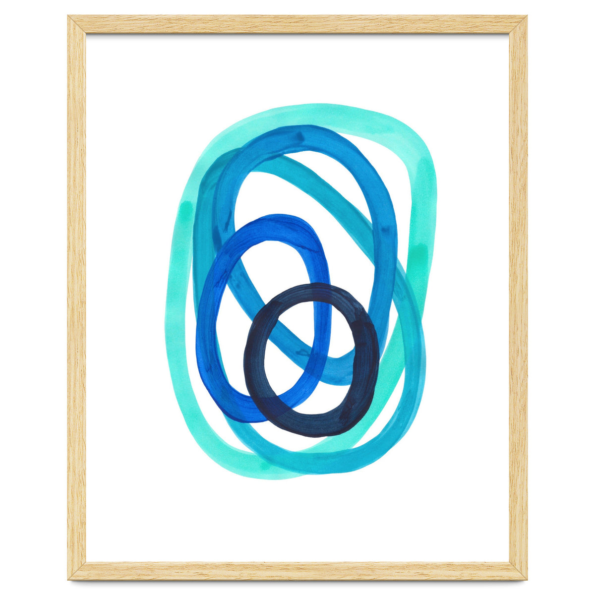 Marine Blues Blue Teal Turquoise Navy Blue Nesting Circles