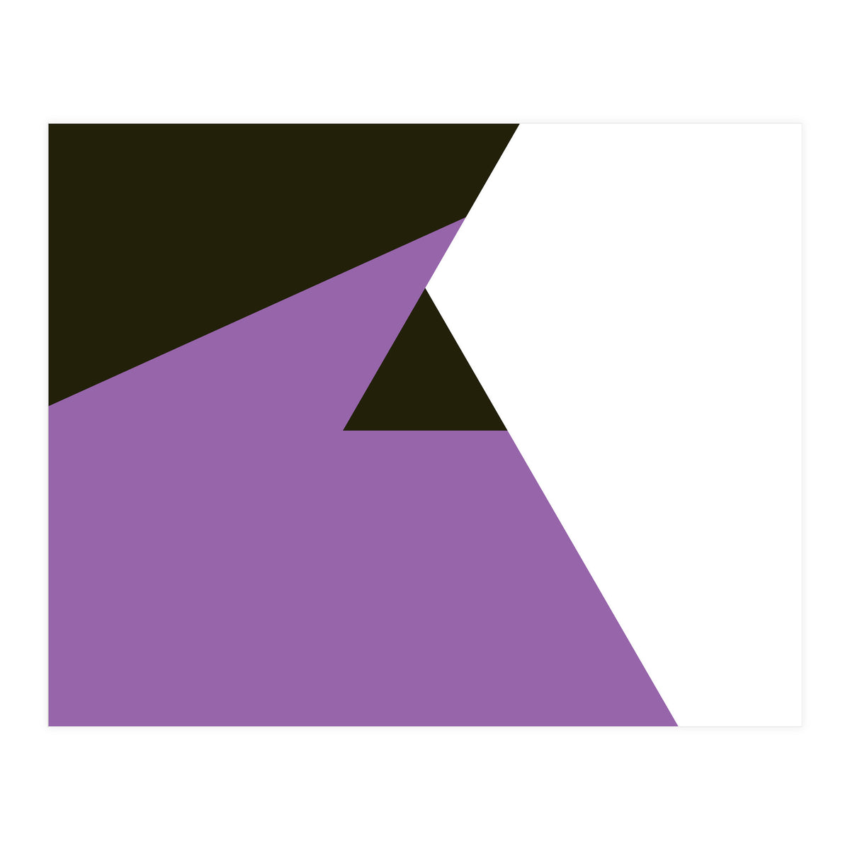 Geometric Shapes No. 80 - purple, black & white (Print Only)