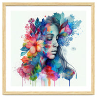 Watercolor Tropical Woman #10
