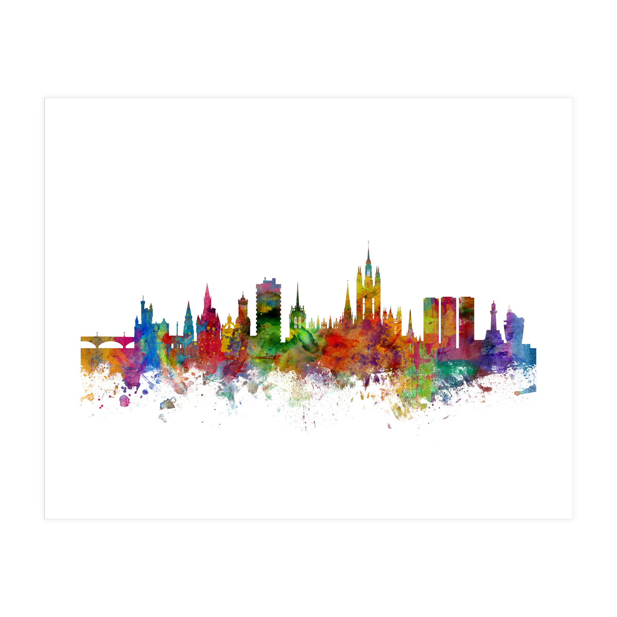 Aberdeen Scotland Skyline (Print Only)