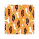 Papaya Cravings | Pastel Watercolor Tropical Fruit Food Painting | Juicy Sweet Illustration (Print Only) thumbnail