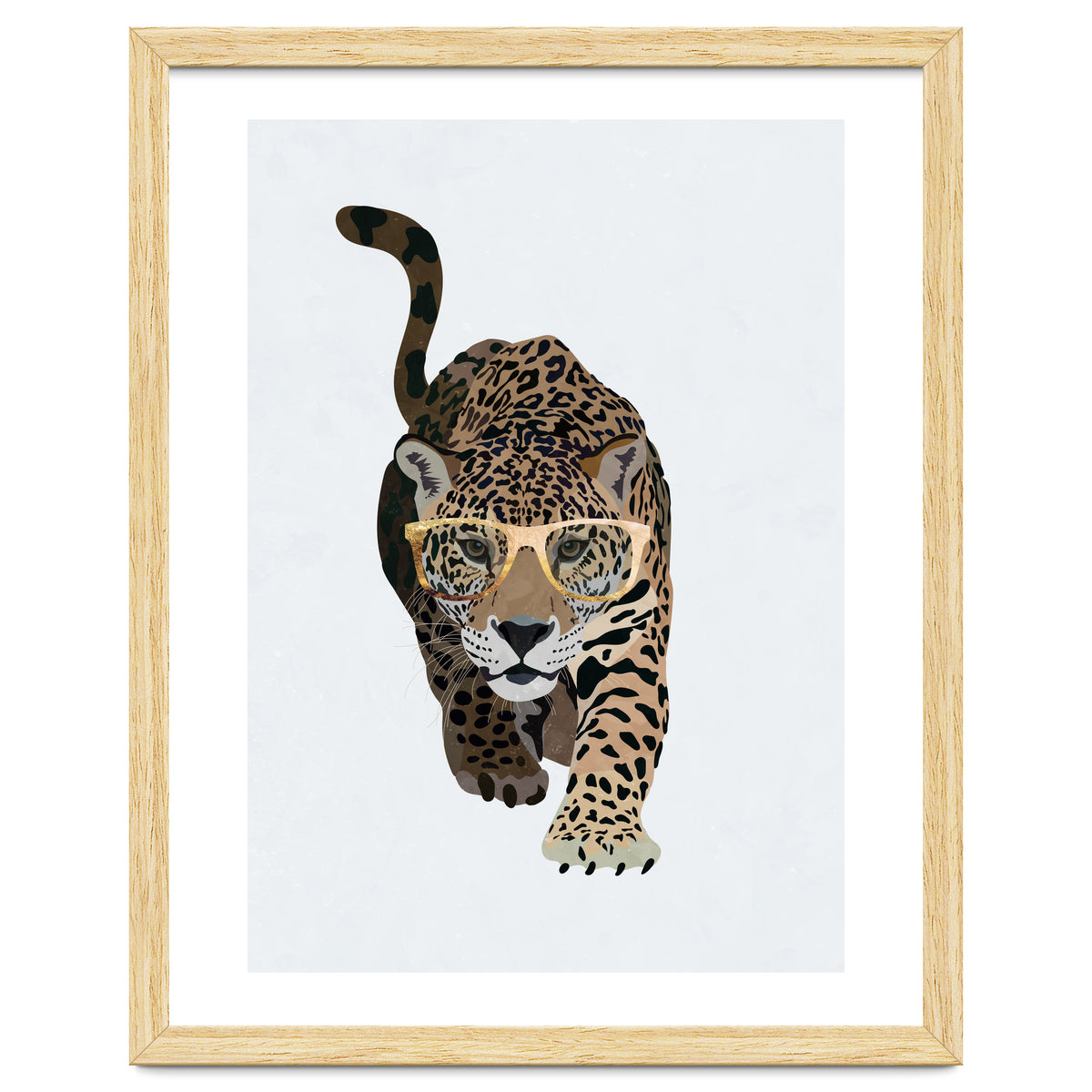 Catwalk Jaguar Wearing Gold Glasses