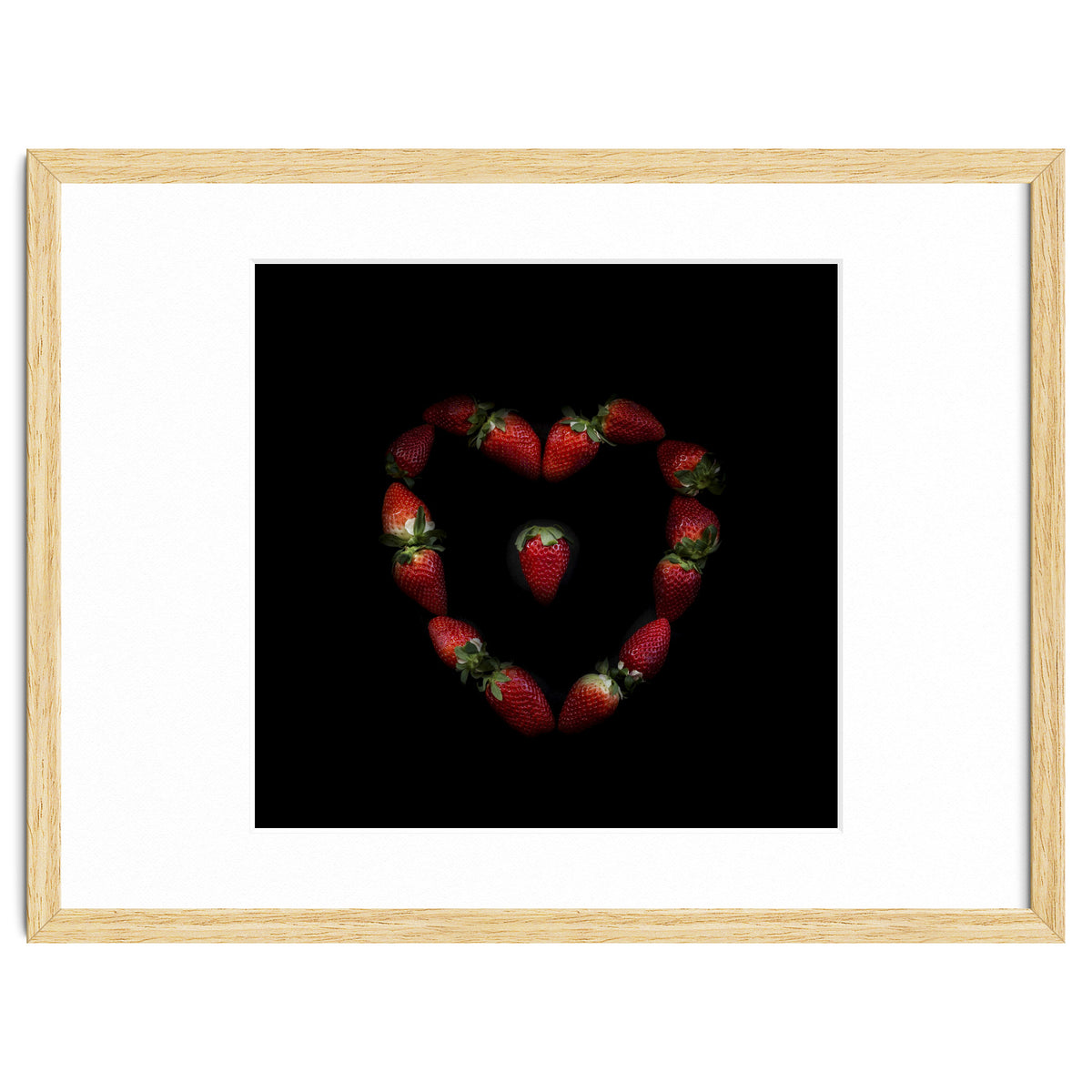 Heart of strawberries