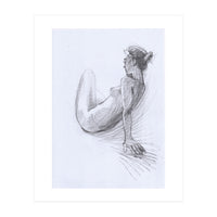 Nude Woman Drawing (Print Only)