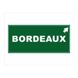 Let`s go to Bordeaux, France! Green road sign (Print Only) thumbnail