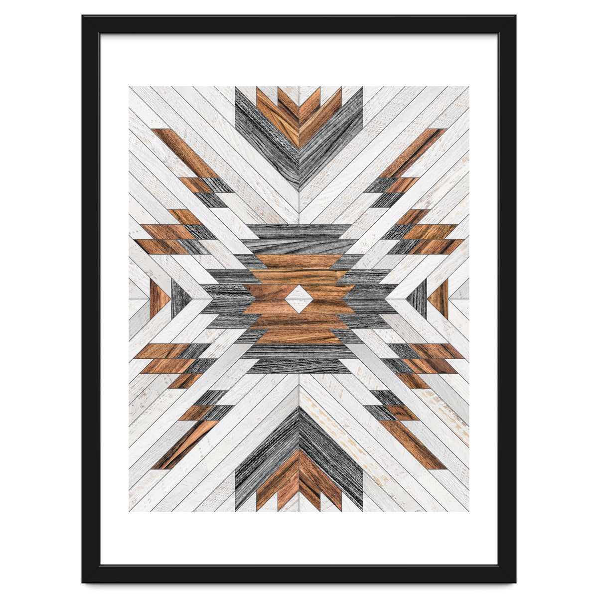 Urban Tribal Pattern No.8 - Aztec - Wood