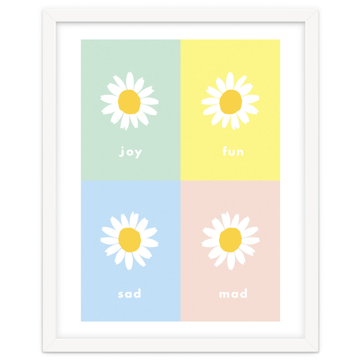 emotions - colorful - pop flower - joy - mad- sad - fun