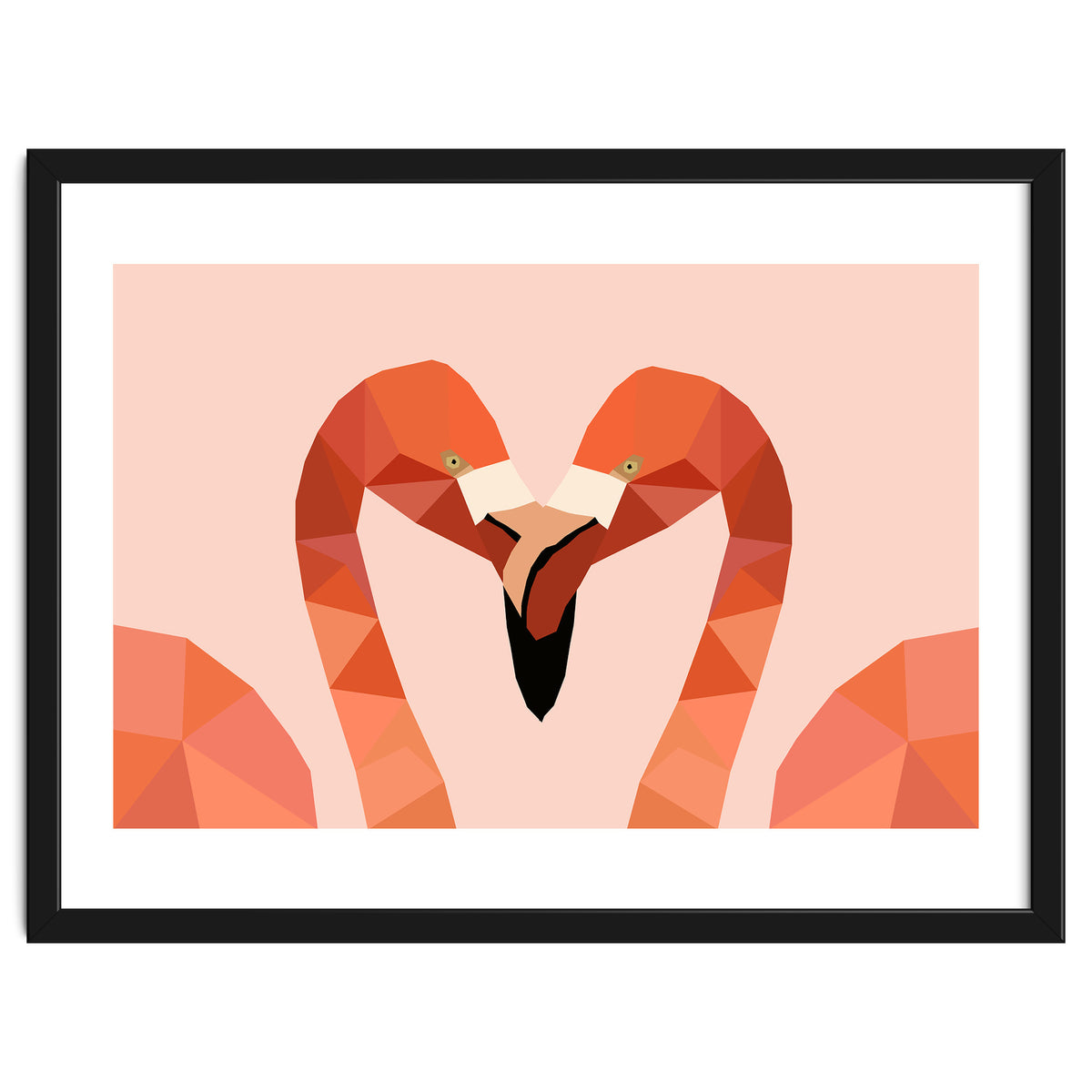 Flamingo Bird Low Poly Art