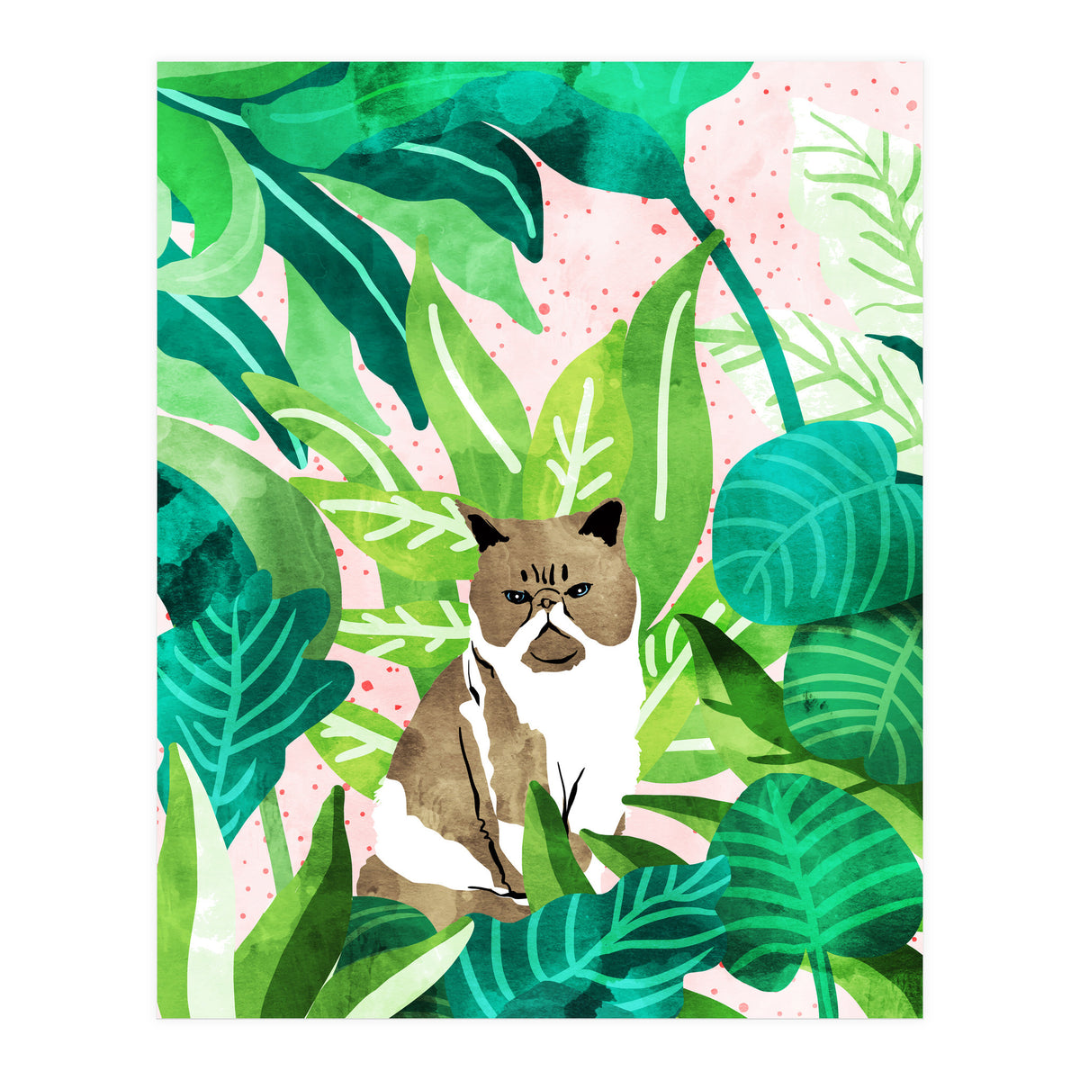 Tropical Glam Cat (Print Only)