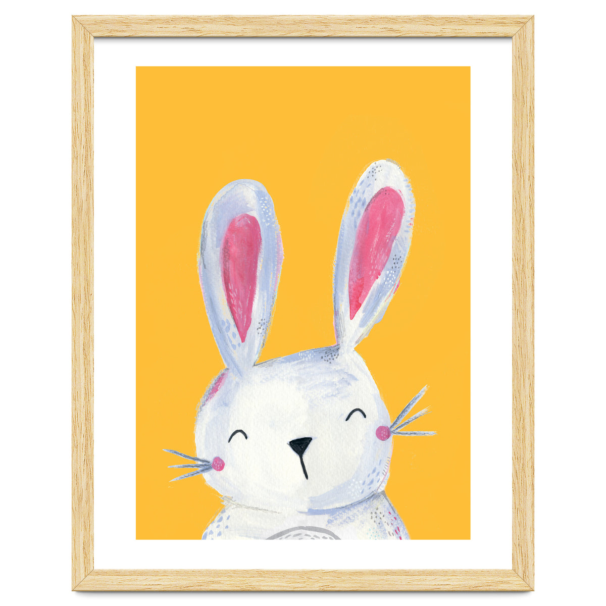 Woodland Bunny On Mustard