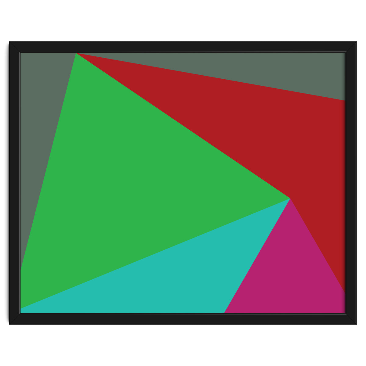 Geometric Shapes No. 19 -  green, magenta & blue