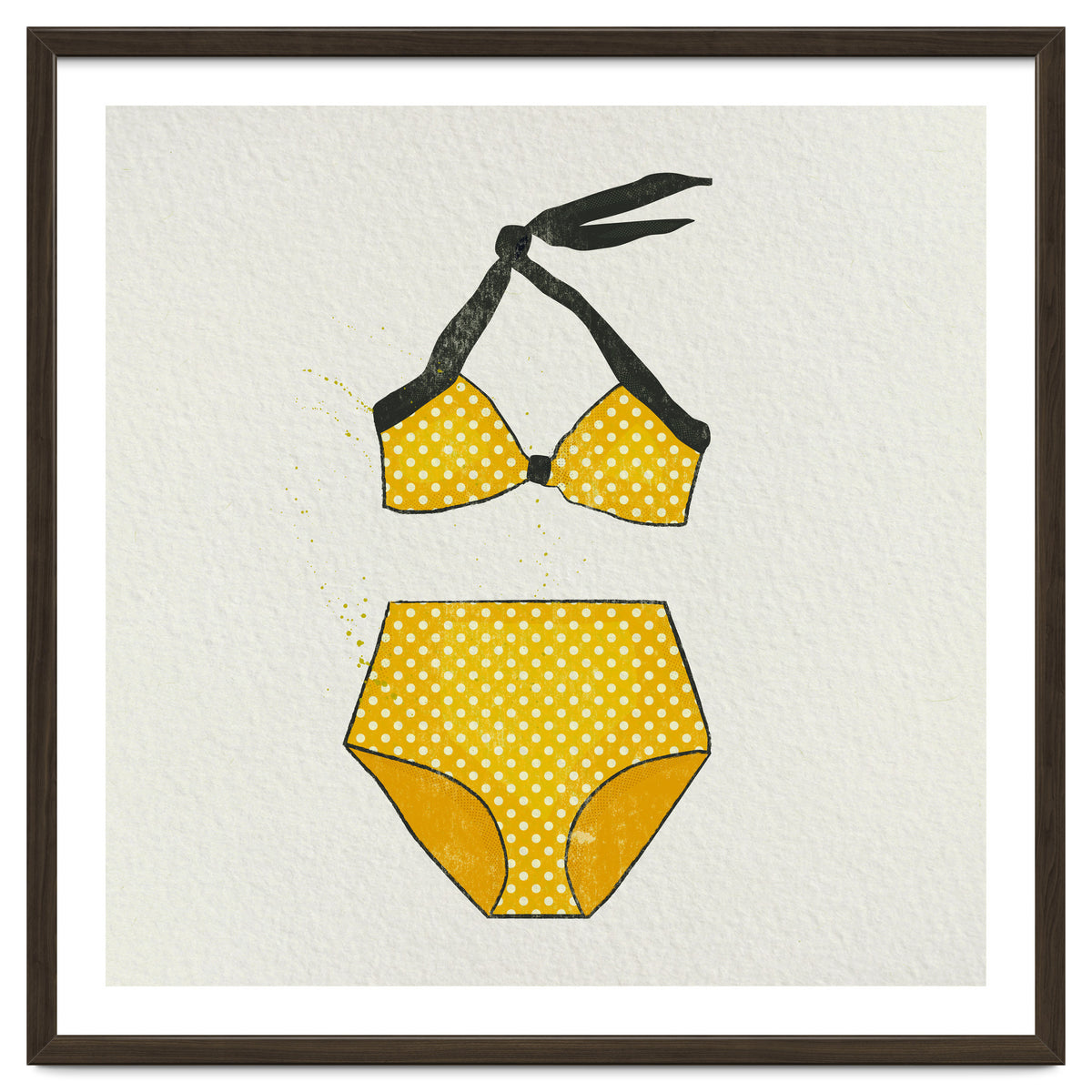 Yellow polka dot bikini