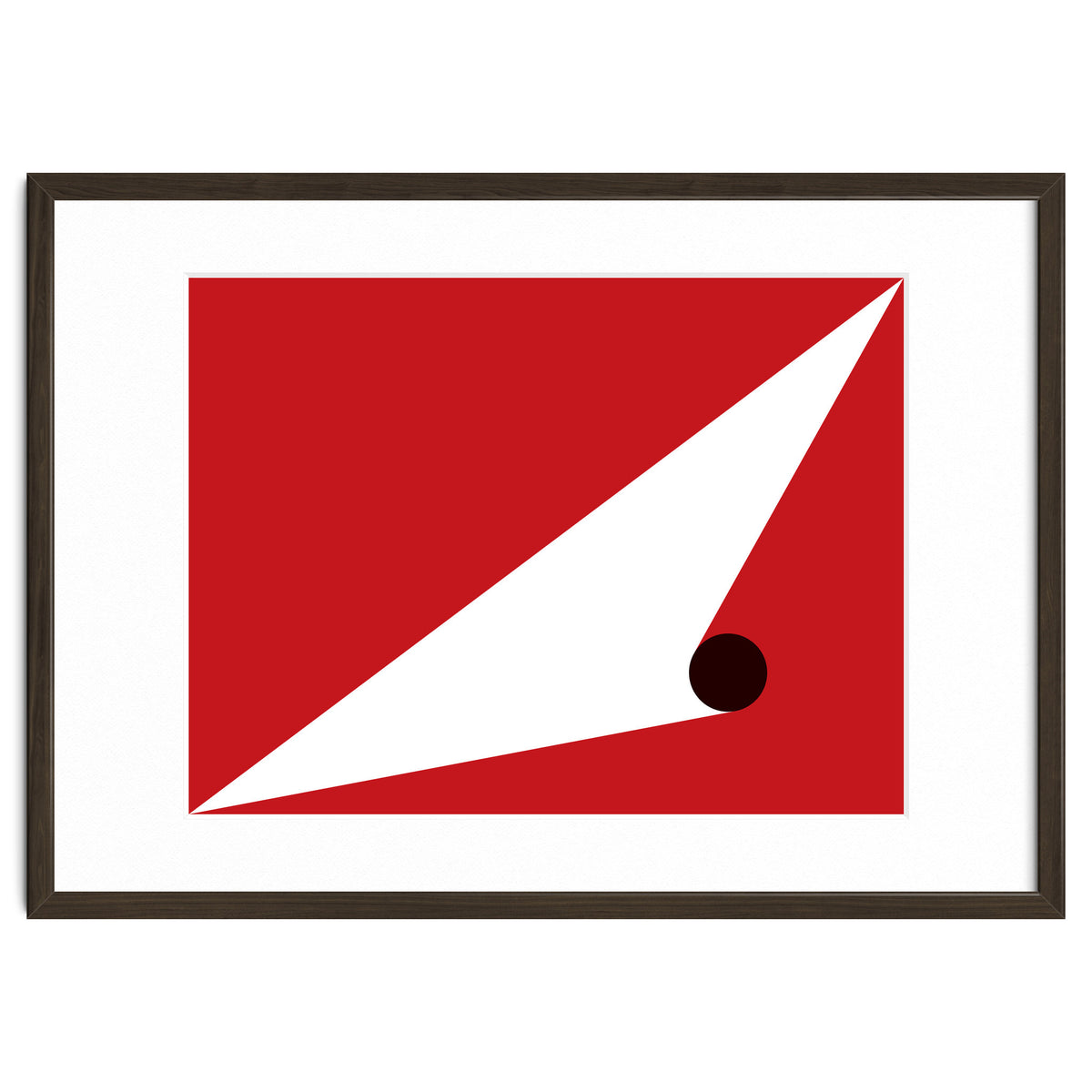 Geometric Shapes No. 71 - red, white & black