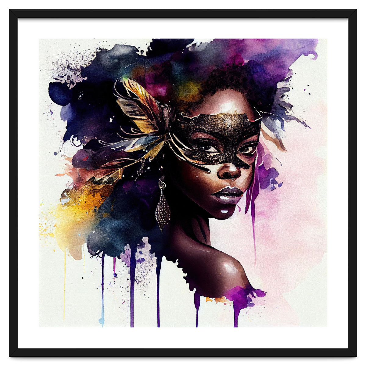 Watercolor Carnival Woman #4