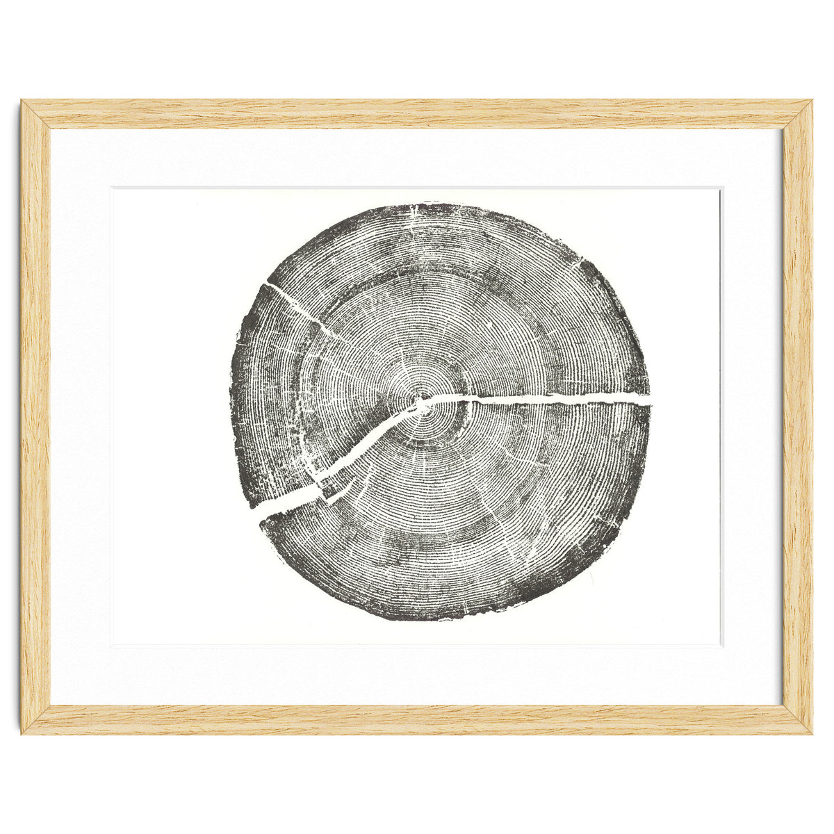 Rock Canyon, Tree Ring Print, Woodblock