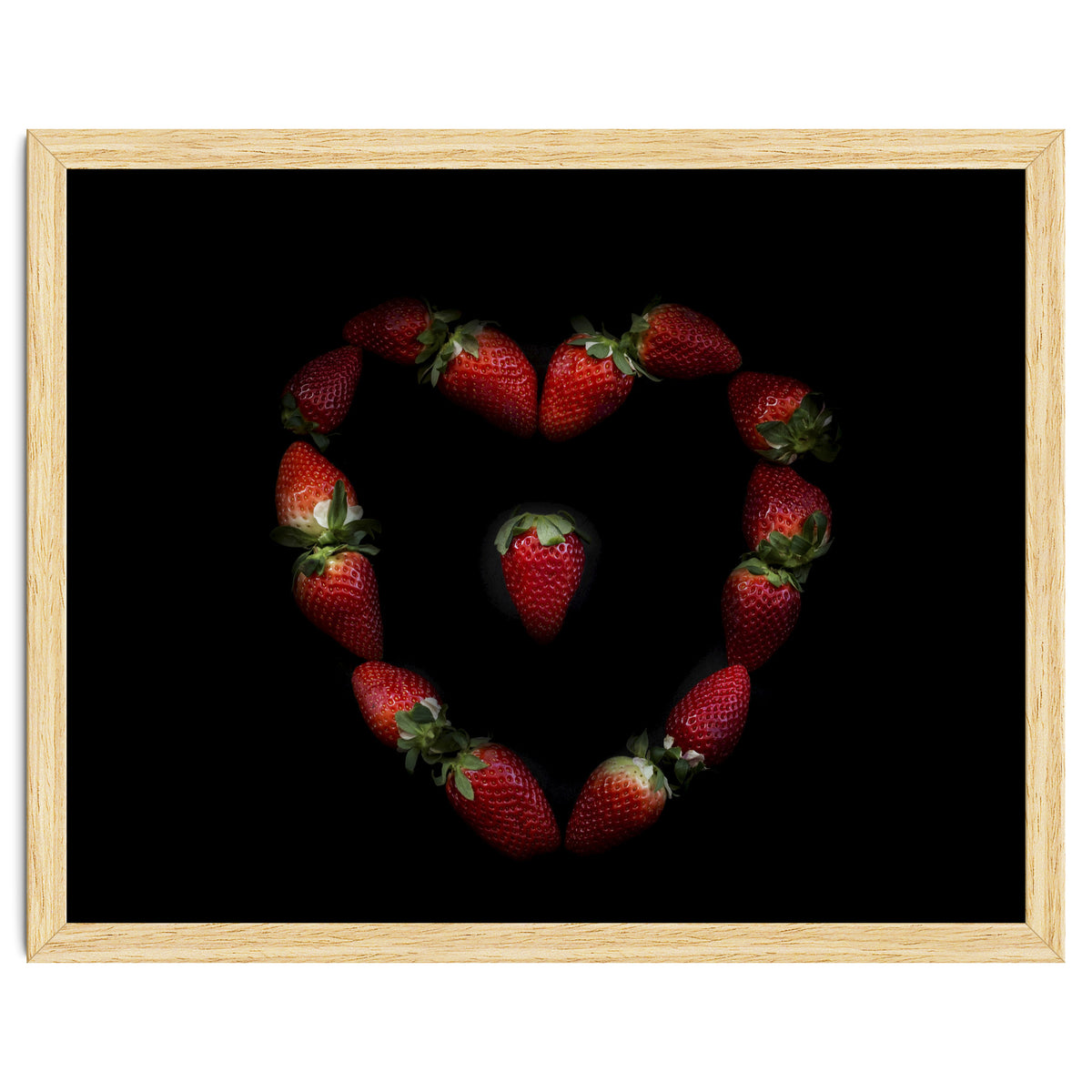 Heart of strawberries