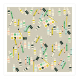 Artist pattern with crayons, watercolors and acrylic paint (Print Only) thumbnail